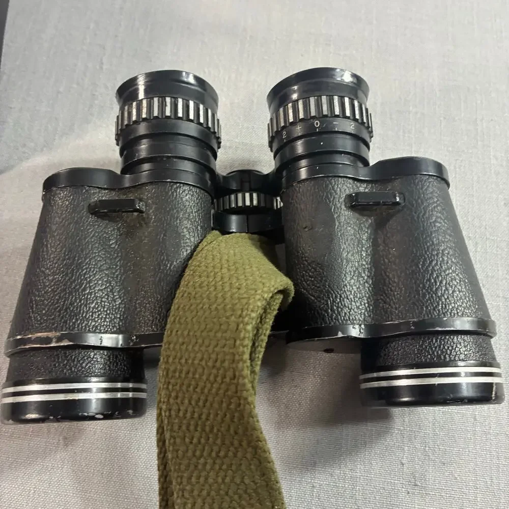 Vintage Binolux 7x35 Binoculars Extra Wide Angle 11° 578ft Japan w Case